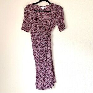 Motherhood Maternity Pink and Black Midi Dress